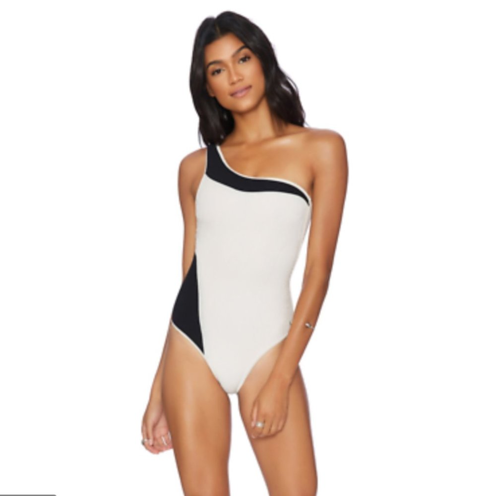 NEW! ELLEJAY One-Shoulder One-Piece Swimsuit, M